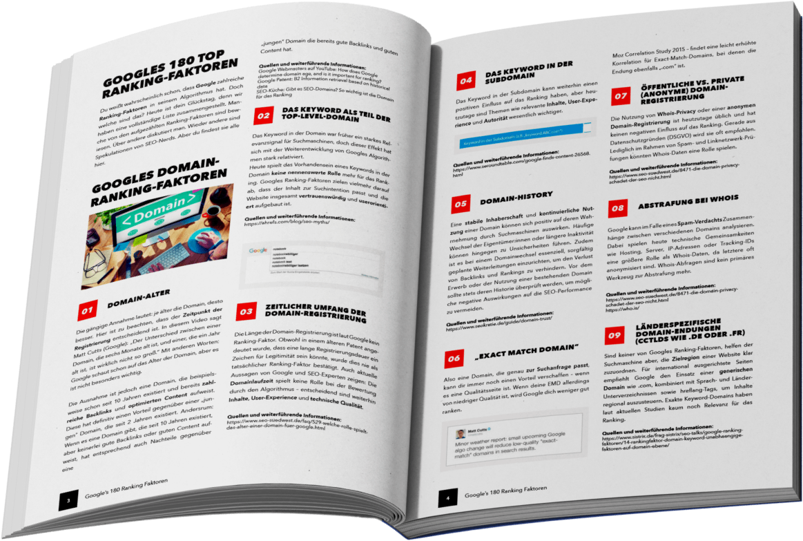 Grafik zeigt offenes Buch mit SEO-Checkliste 2025 eurer SEO Agentur
