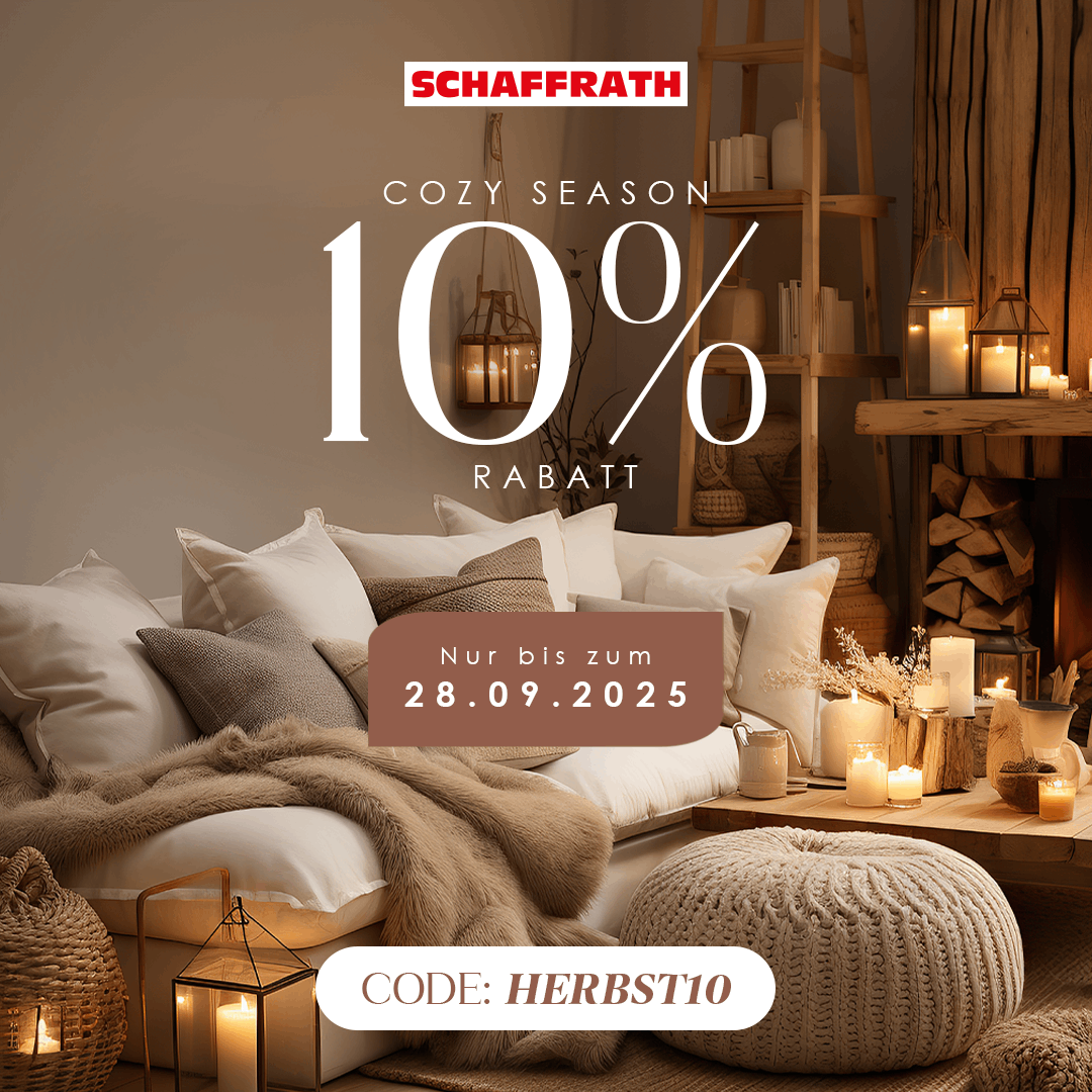 Social-Media-Post mit Wohnzimmer und Rabatt-Angebot