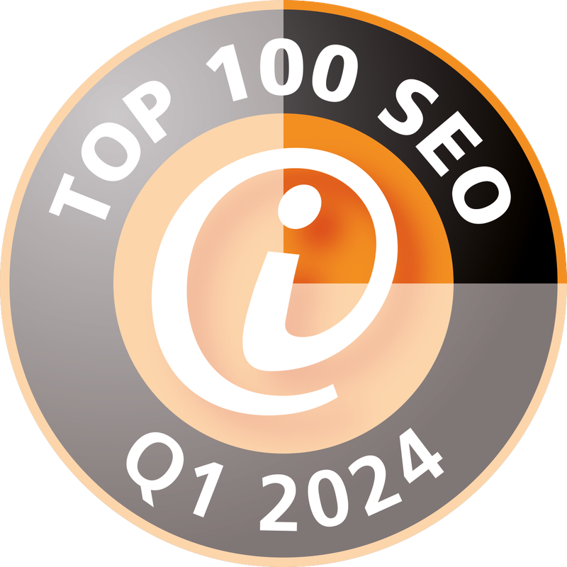SEO Siegel "Top 100 SEO Q1 2024"