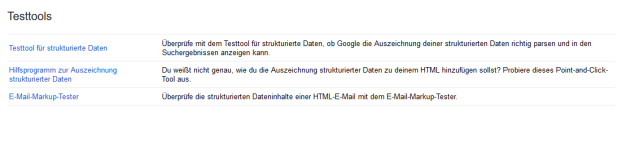 Webmaster Tools: Testtools Überblick