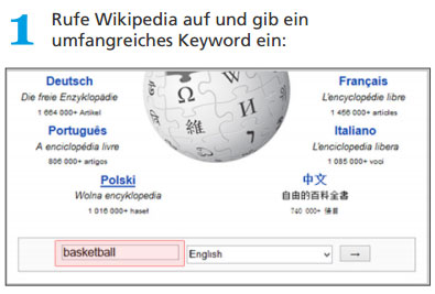 Keyword Recherche: Nischen-Recherche Wikipedia Keyword Eingeben